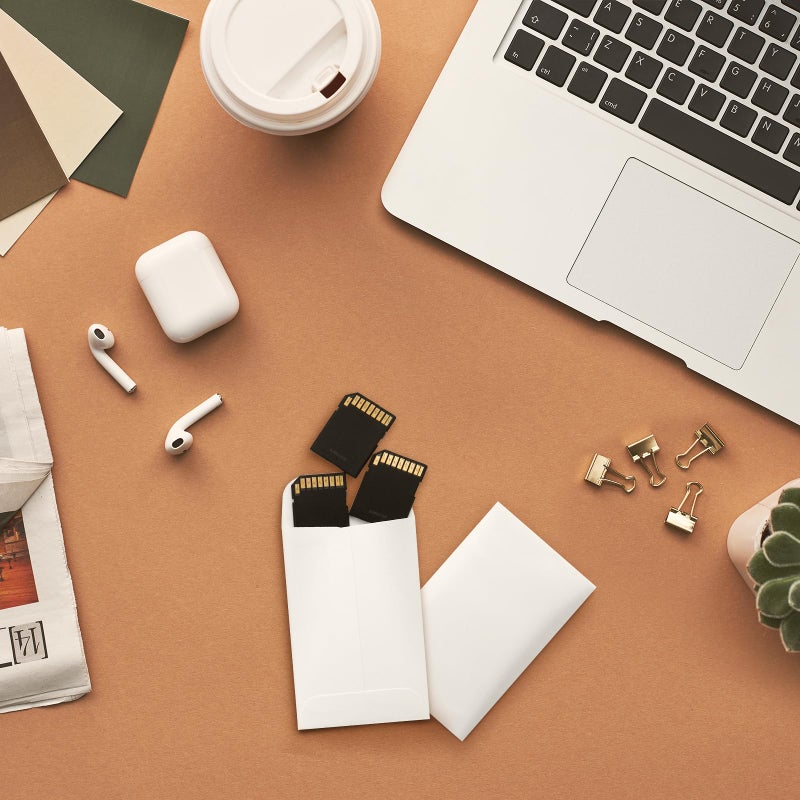 ValBox ظروف عملات ValBox #1 500 قطعة/صندوق 2.25 × 3.5 ظرف أجزاء صغيرة مع لسان لاصق للاستخدام في المنزل أو الحديقة أو المكتب، ظروف بذور كرافت بيضاء - Image 5